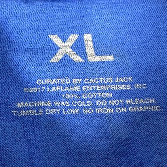 Travis Scott BIRDS EYE VIEW Tour T-Shirt Blue Graphic Tee Mens XL 2017 - Picture 4 of 9